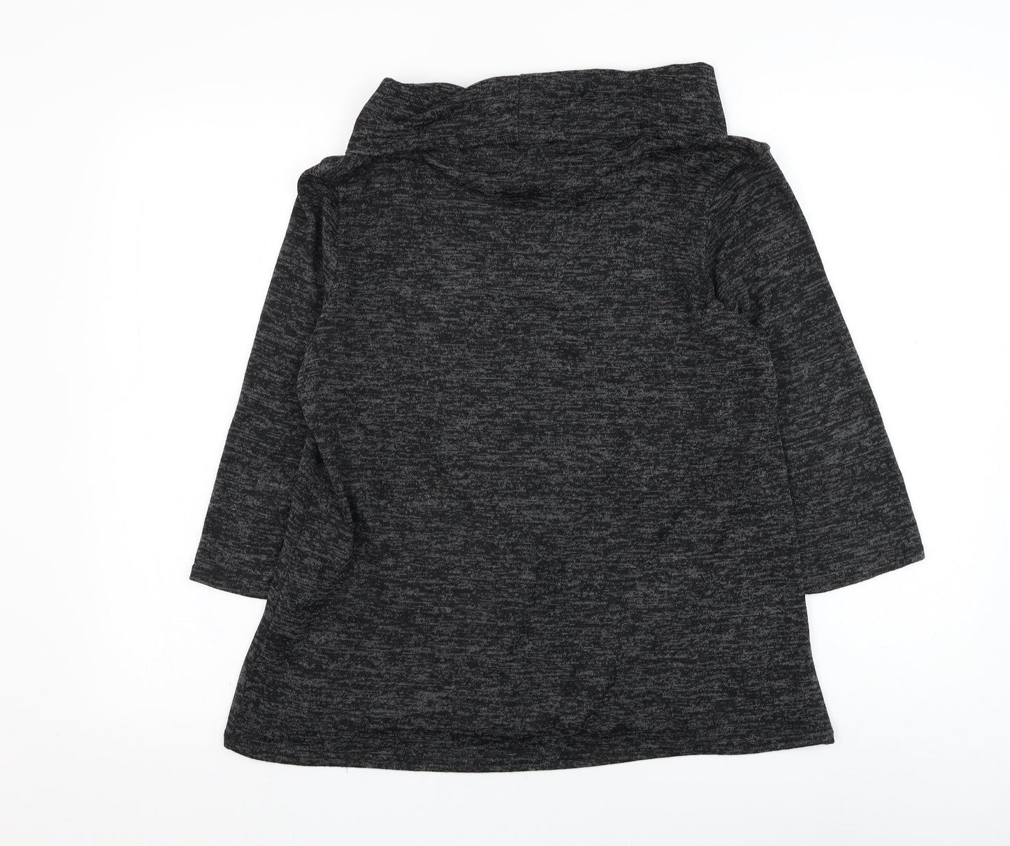 Tru Collection Womens Grey Roll Neck  Polyester Pullover Jumper Size 14