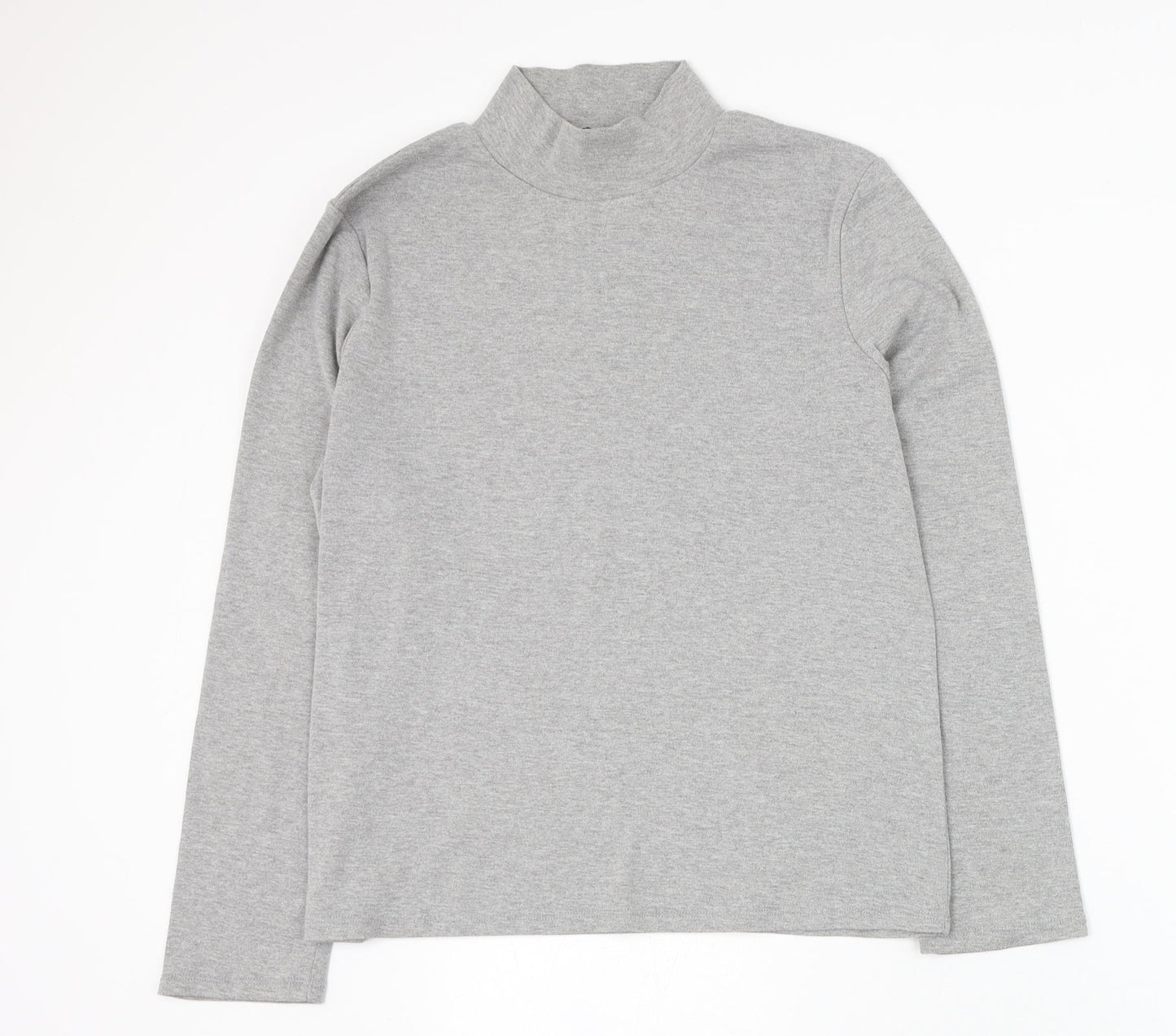 Tigi Womens Grey Mock Neck  Polyester Pullover Jumper Size 14