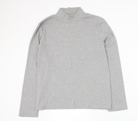 Tigi Womens Grey Mock Neck  Polyester Pullover Jumper Size 14