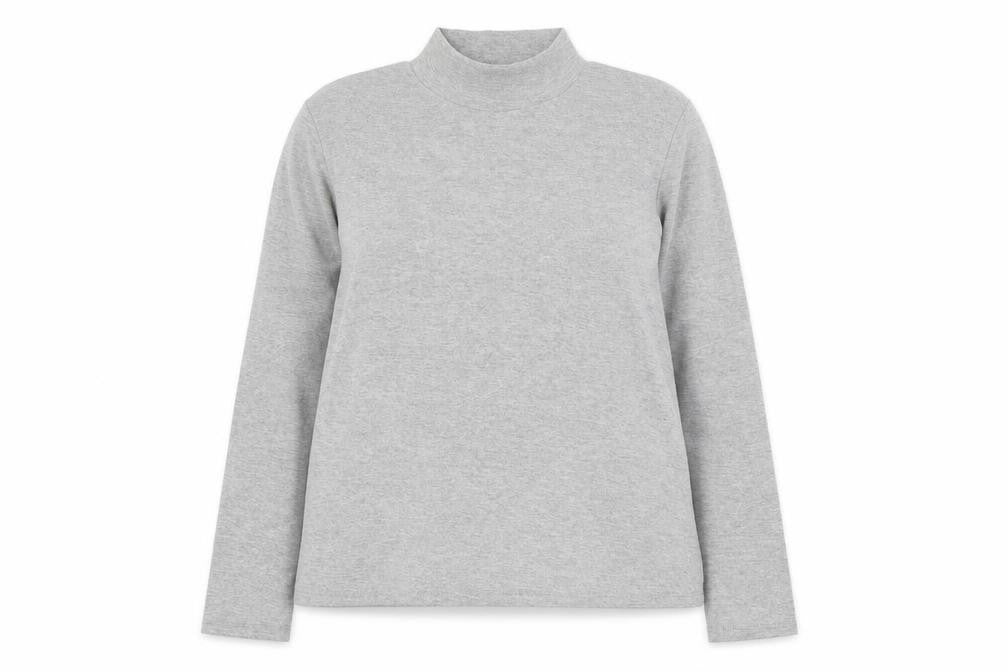 Tigi Womens Grey Mock Neck  Polyester Pullover Jumper Size 14