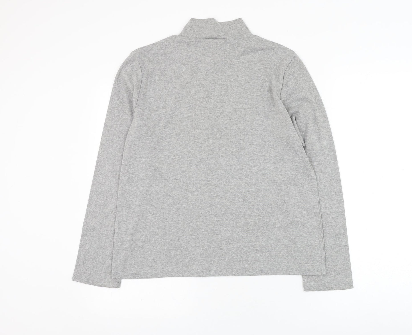 Tigi Womens Grey Mock Neck  Polyester Pullover Jumper Size 14