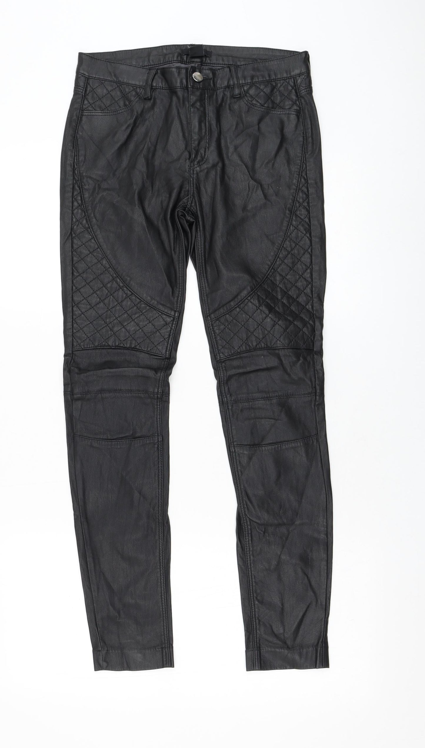 H&M Womens Black  Polyester Capri Leggings Size 8 L28 in
