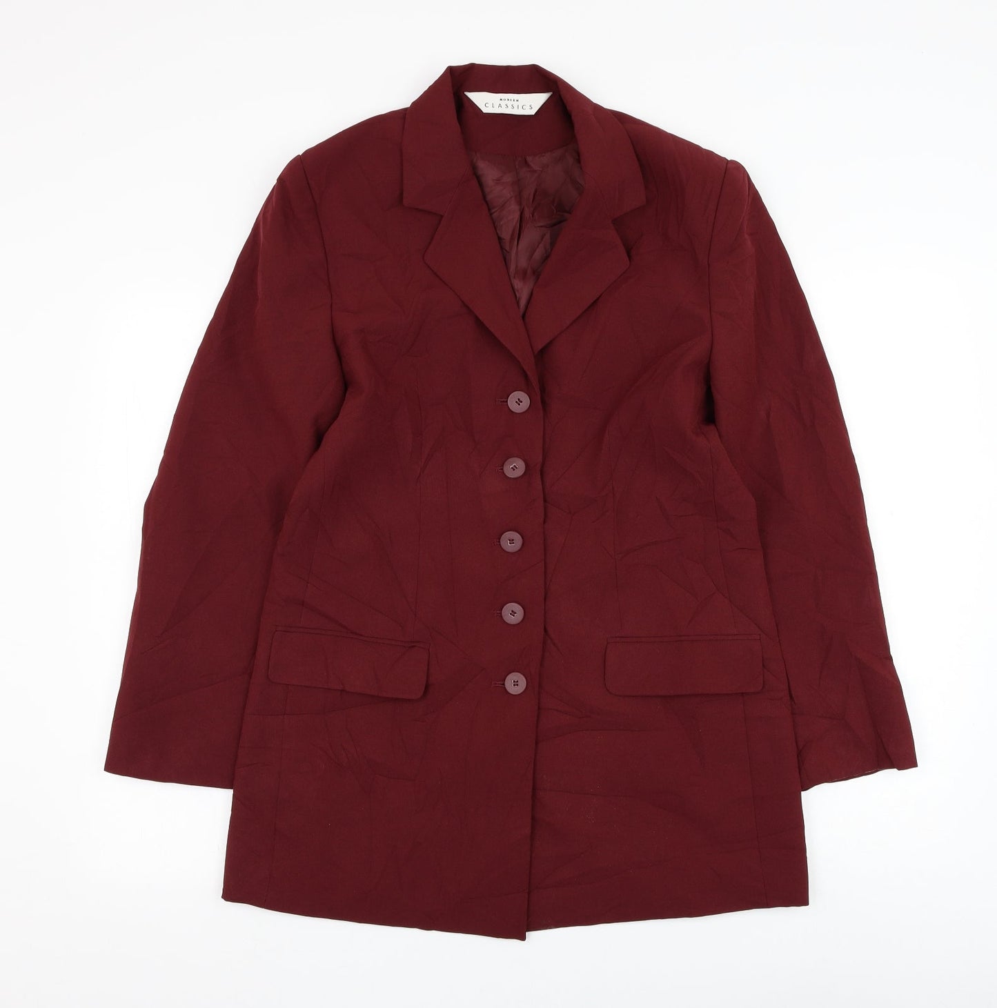 Modern Classics Womens Red   Jacket Blazer Size 12  Button
