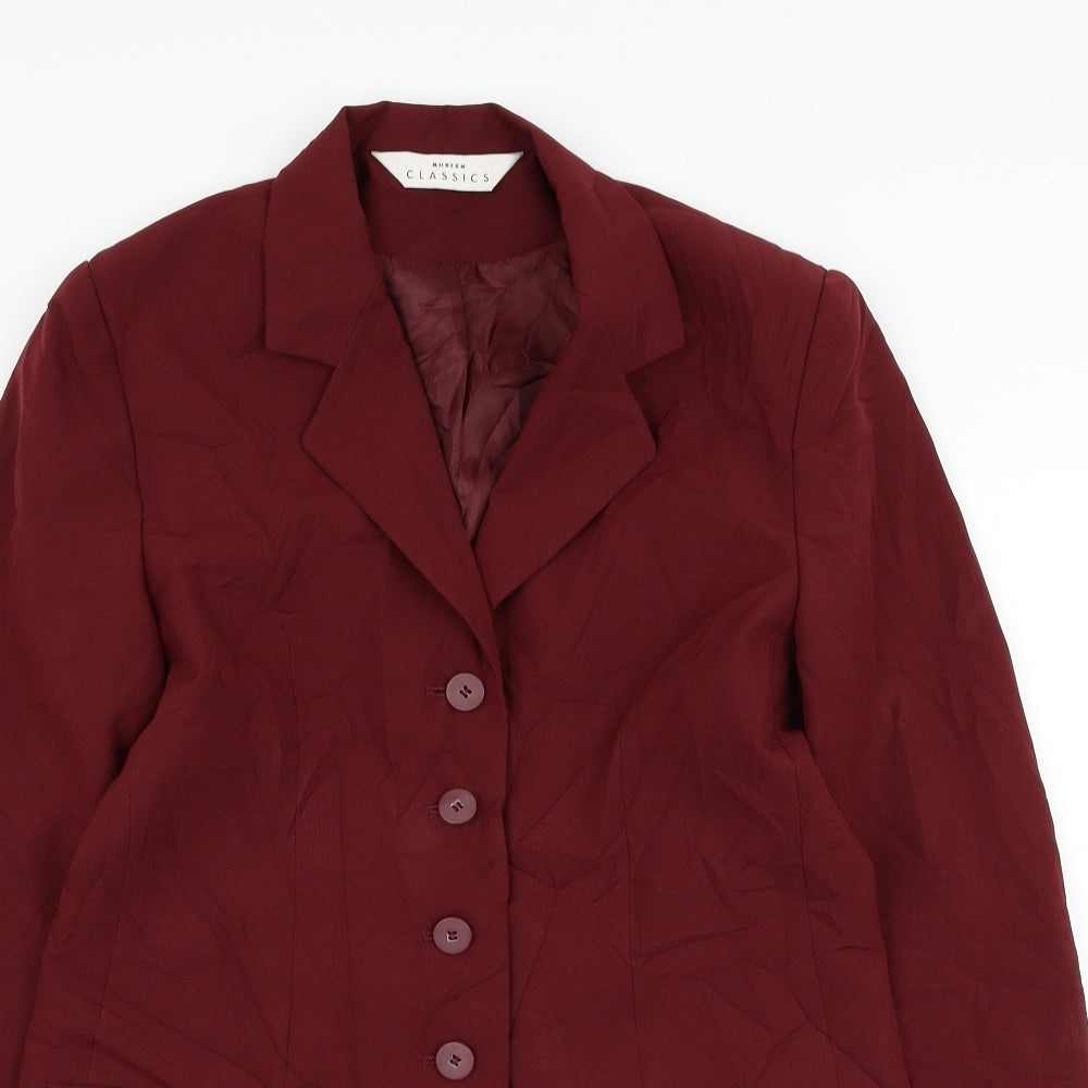 Modern Classics Womens Red   Jacket Blazer Size 12  Button