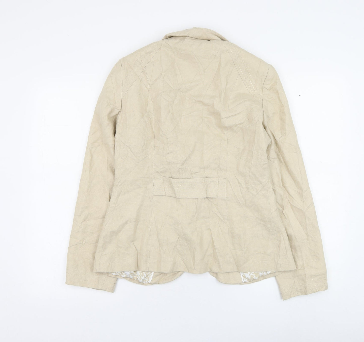 Marks and Spencer Womens Beige   Jacket Blazer Size 10  Button