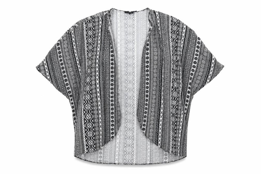 Atmosphere Womens Black Square Neck Geometric Viscose Cardigan Jumper Size 14