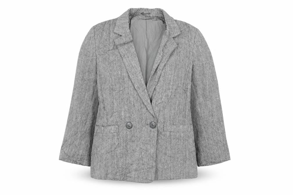 Preworn Womens Grey   Jacket Blazer Size 12  Button
