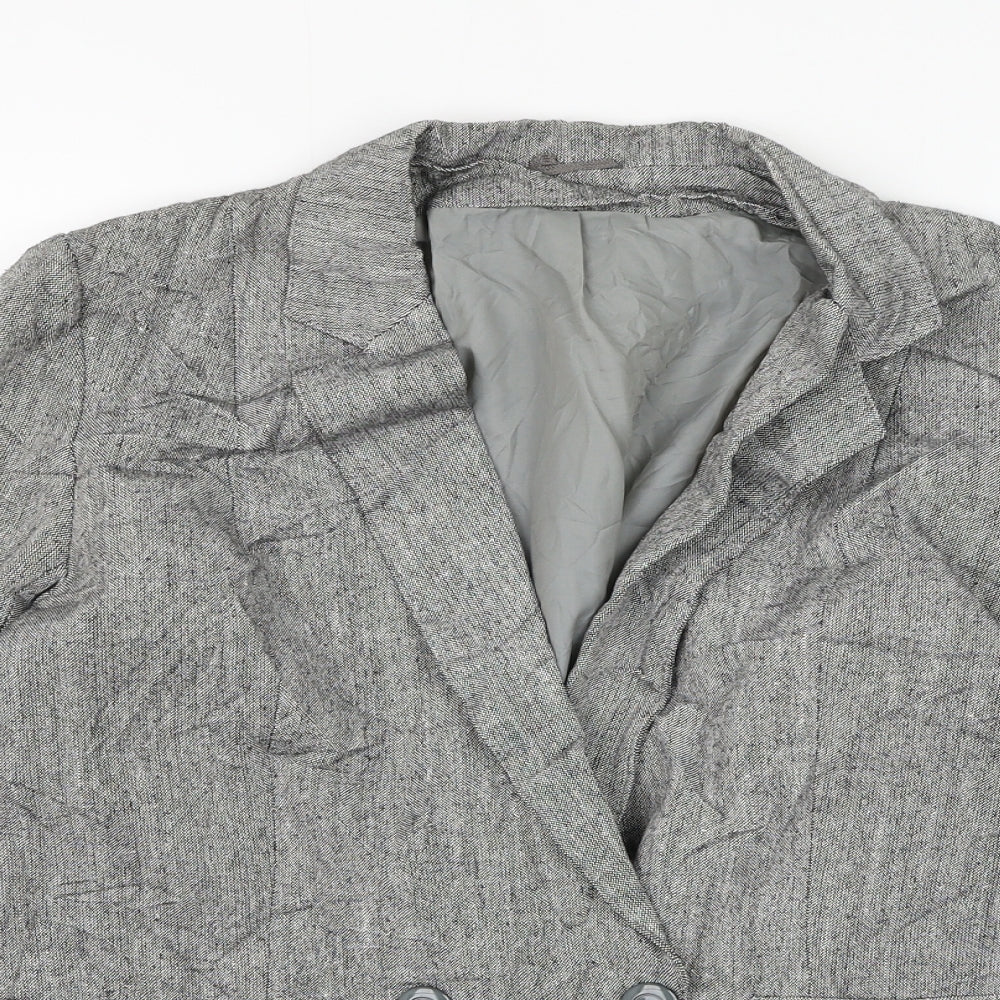 Preworn Womens Grey   Jacket Blazer Size 12  Button
