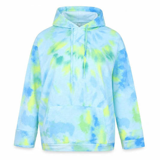 Womens Multicoloured Geometric Cotton Pullover Hoodie Size S