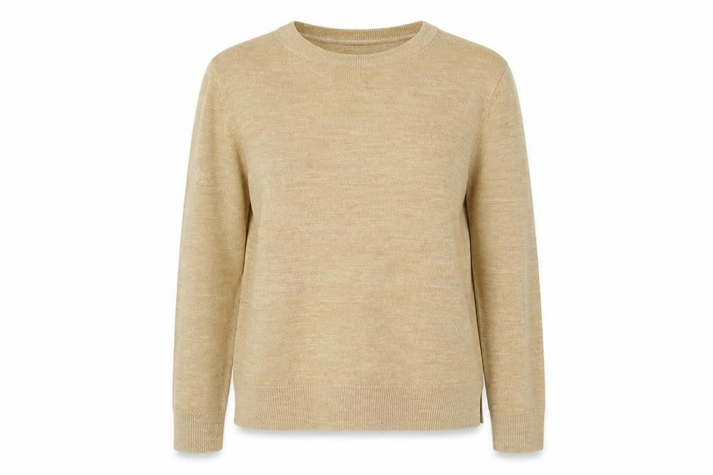 Marks & Spencer Womens Brown Round Neck  Acrylic Pullover Jumper Size 10