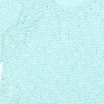 Preloved New Look Womens Blue Round Neck  Polyester Pullover Jumper Size 14 - Label