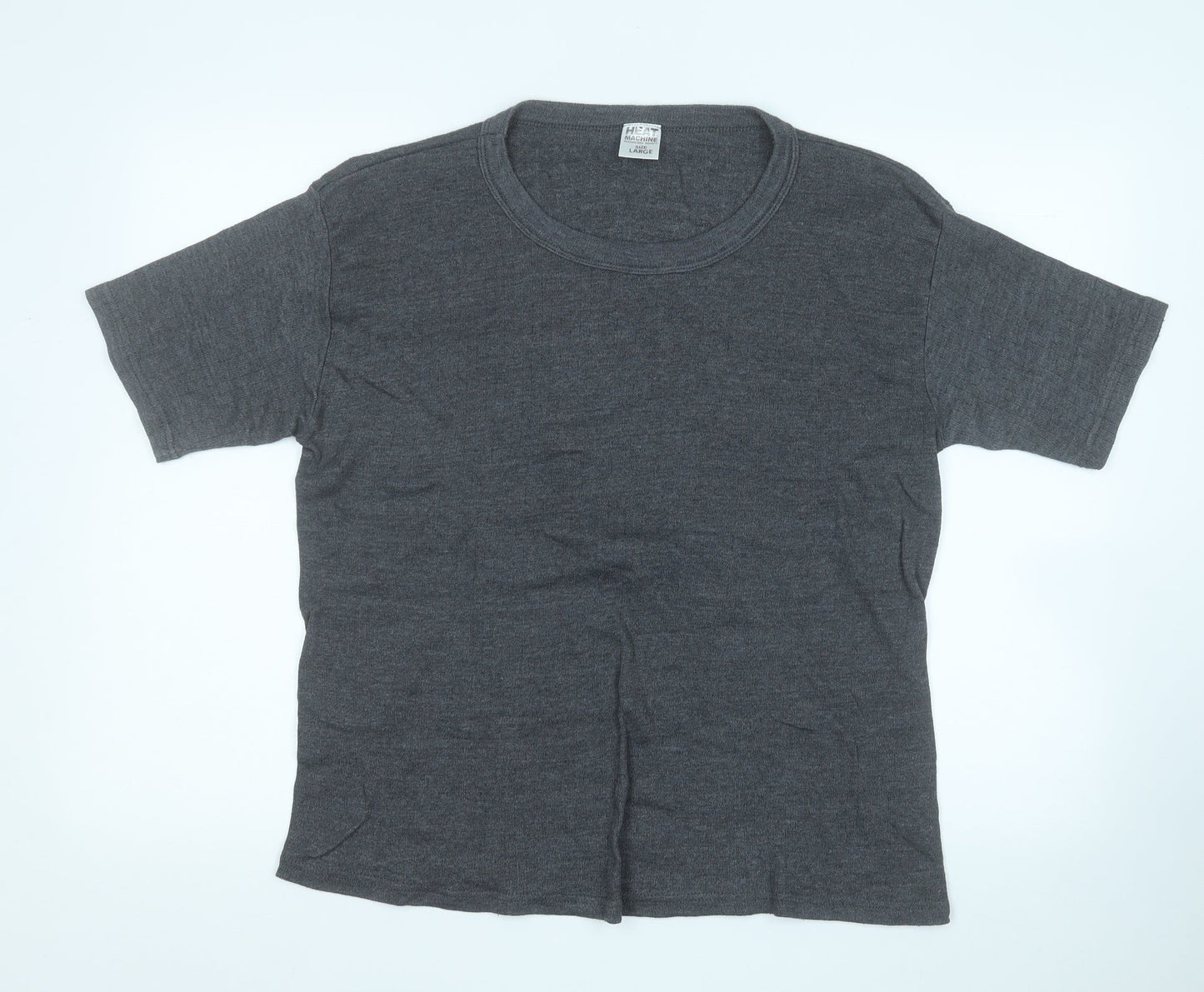HEAT MACHINE Womens Grey Round Neck  Acrylic Pullover Jumper Size L
