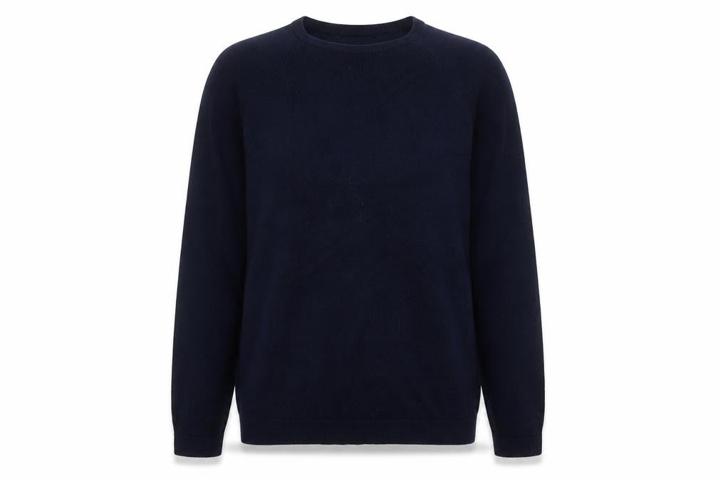 equorian Womens Blue Round Neck  Acrylic Pullover Jumper Size M