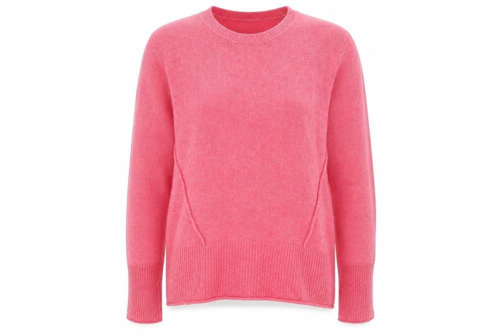 H&M Womens Pink Round Neck  Acrylic Pullover Jumper Size M
