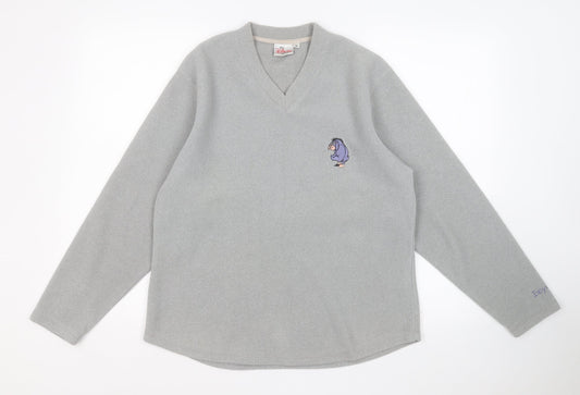 Preloved The Disney Store Womens Grey V-Neck  Polyester Pullover Jumper Size M - Front
