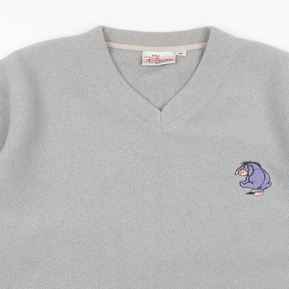 The Disney Store Womens Grey V-Neck  Polyester Pullover Jumper Size M