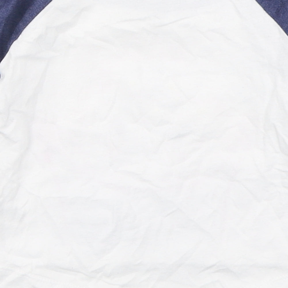 Dunnes Stores Girls White  Cotton Basic T-Shirt Size 6-9 Months Round Neck Pullover