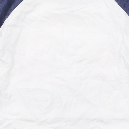 Dunnes Girls White  Cotton Basic T-Shirt Size 6-9 Months Round Neck Pullover