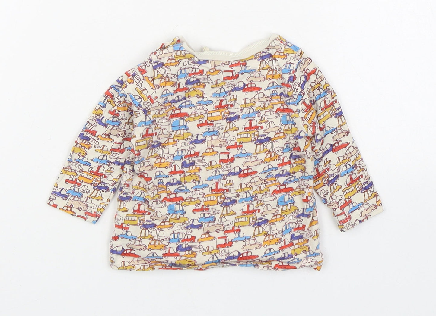 NEXT Boys Multicoloured Geometric 100% Cotton Basic T-Shirt Size 3-6 Months Round Neck Pullover