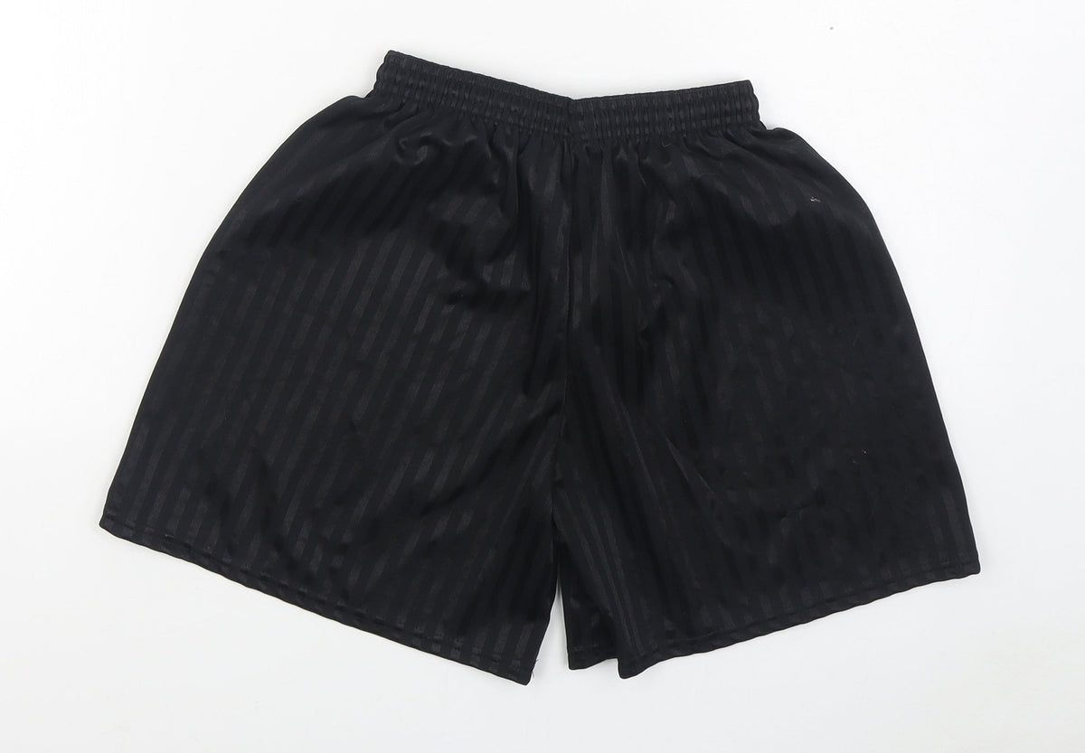 True Form Boys Black  Polyester Sweat Shorts Size 8 Years  Regular