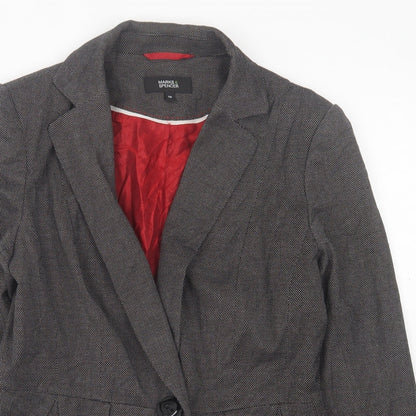Marks & Spencer Womens Grey   Jacket Blazer Size 10  Button