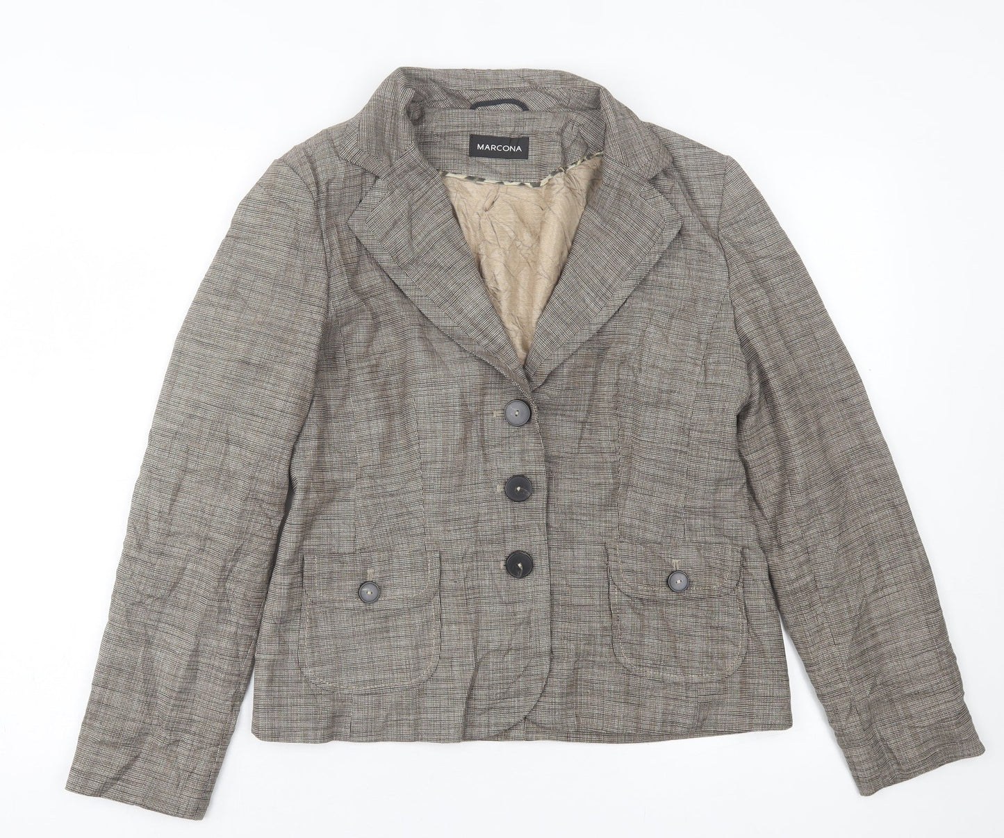 Marcona Womens Brown   Jacket Blazer Size 14  Button