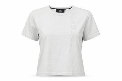 Voi  Womens Grey  Cotton Basic T-Shirt Size M Crew Neck