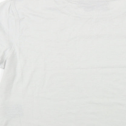 Voi  Womens Grey  Cotton Basic T-Shirt Size M Crew Neck