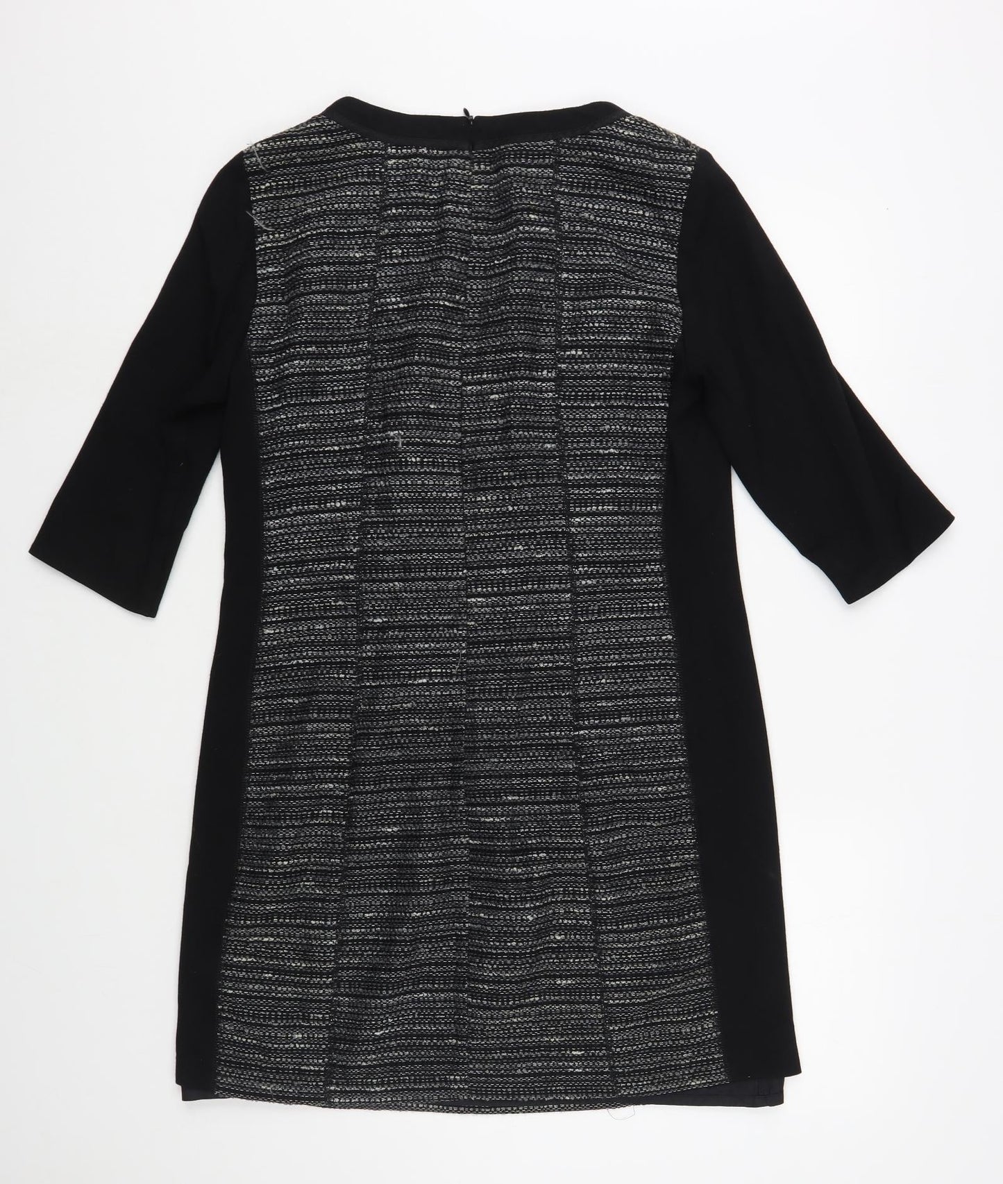 Gerry Weber Womens Black  Viscose Shift  Size 12  Boat Neck Zip