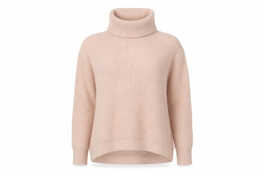 New Look Womens Pink Roll Neck  Acrylic Pullover Jumper Size M