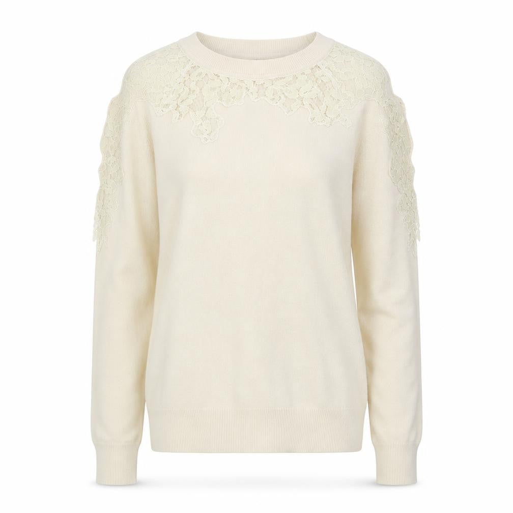 Topshop Womens Beige Round Neck  Viscose Pullover Jumper Size 6
