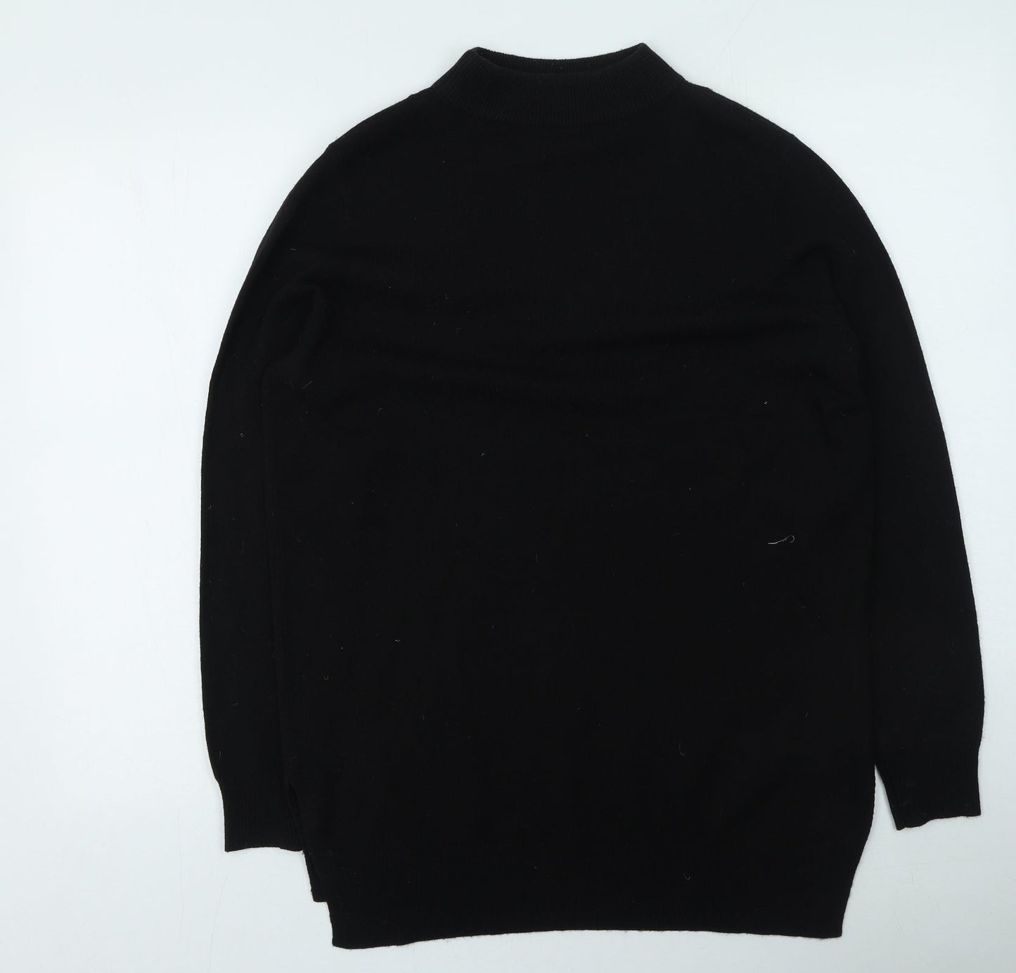 Papaya Womens Black Round Neck  Acrylic Pullover Jumper Size M