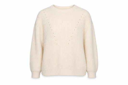 F&F Womens White Crew Neck  Polyester Pullover Jumper Size 14