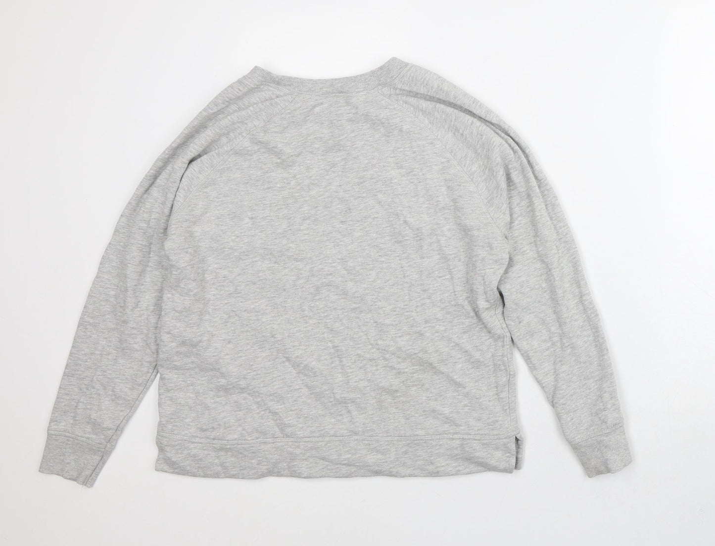 TU Womens Grey Crew Neck  Cotton Pullover Jumper Size 10   - Merci