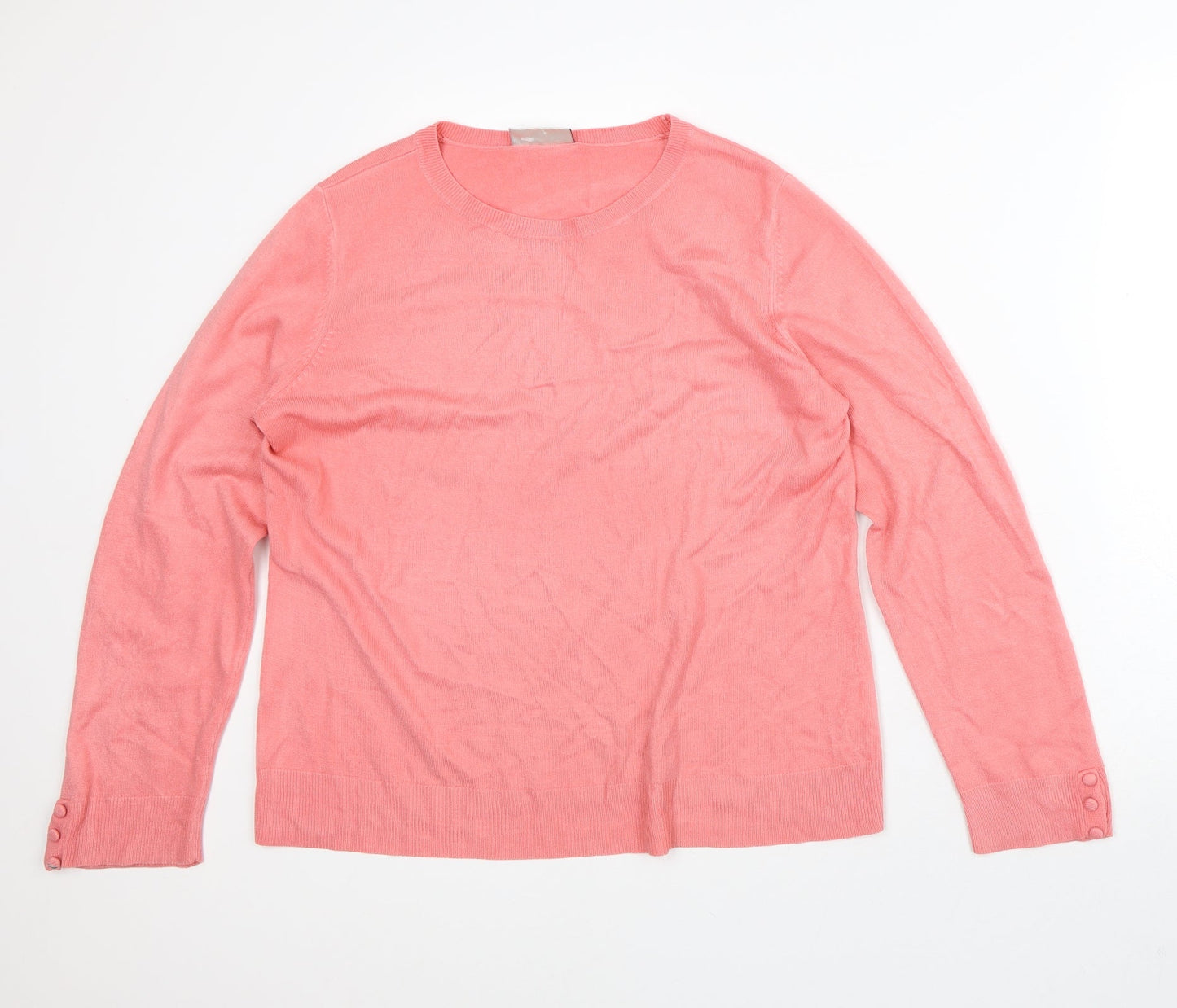 BHS Womens Pink  Acrylic Pullover Sweatshirt Size 14