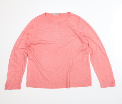 BHS Womens Pink  Acrylic Pullover Sweatshirt Size 14