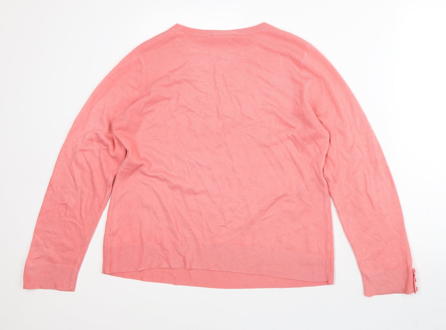 BHS Womens Pink  Acrylic Pullover Sweatshirt Size 14