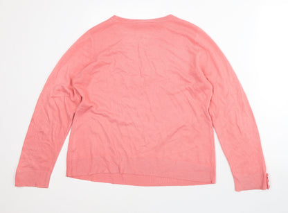 BHS Womens Pink  Acrylic Pullover Sweatshirt Size 14