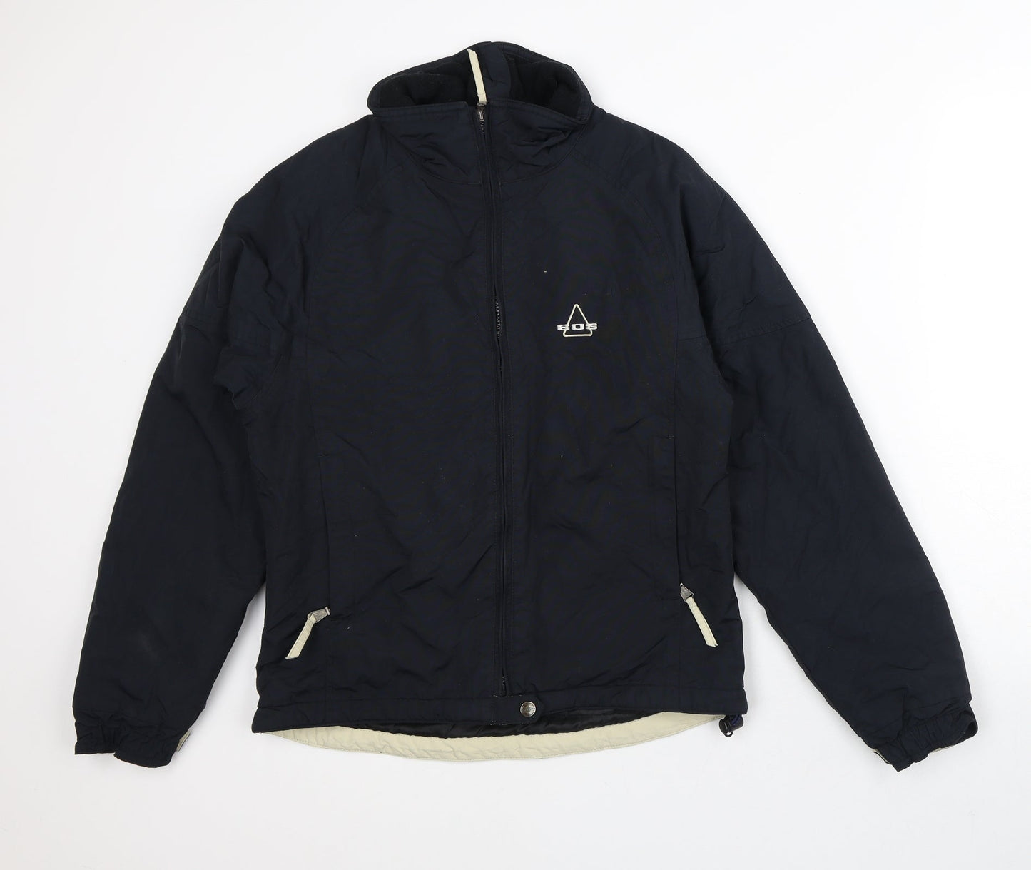 SOS Mens Black   Quilted Coat Size S