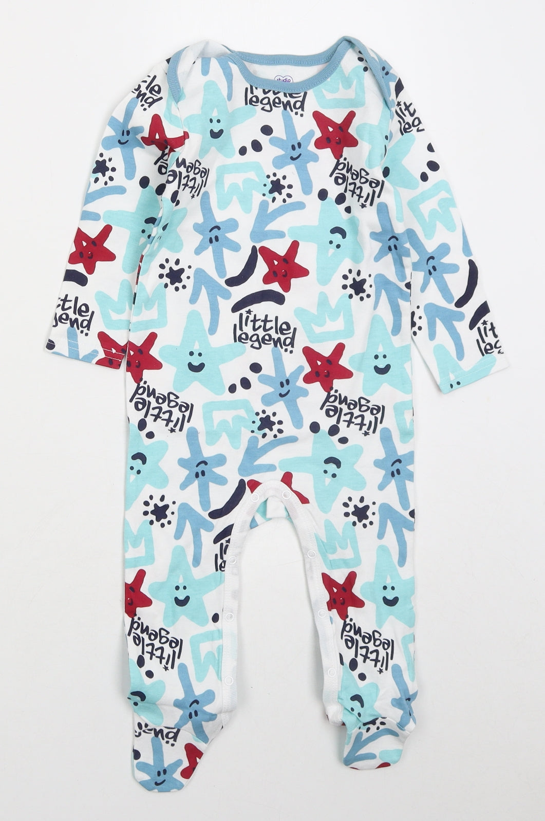 Studio Boys White Solid Cotton Cami One Piece Size 9-12 Months  Button - Little Legend