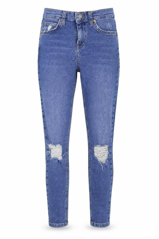Topshop Womens Blue  Cotton Skinny Jeans Size 26 in L22 in Regular Button
