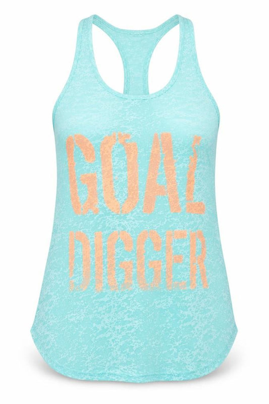 Atmosphere Womens Black  Polyester Basic Tank Size 8 Scoop Neck - Goal Digger