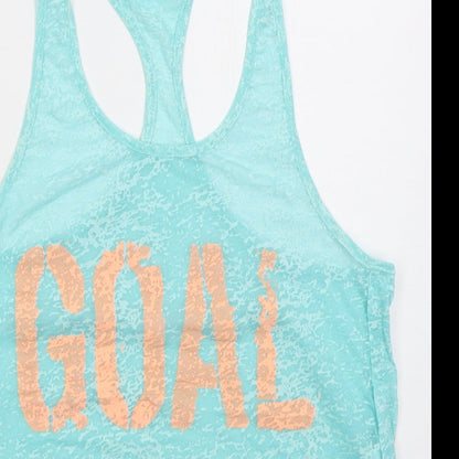 Atmosphere Womens Black  Polyester Basic Tank Size 8 Scoop Neck - Goal Digger