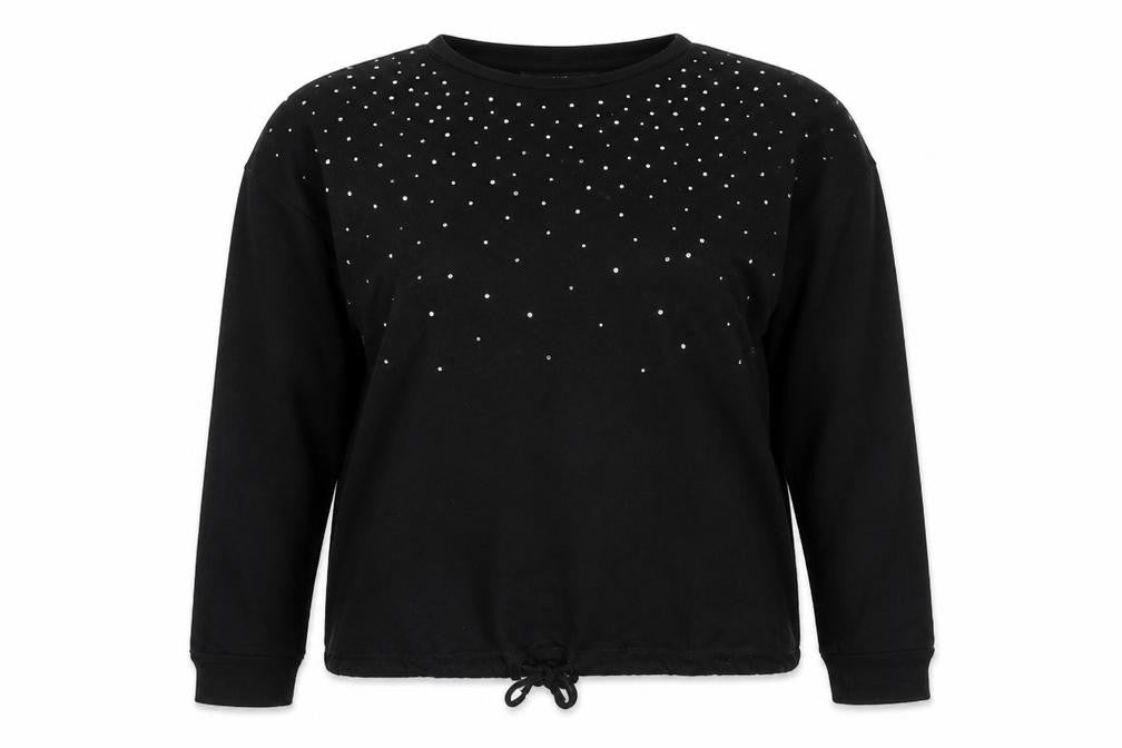F&F Womens Black  Viscose Pullover Sweatshirt Size 12  Pullover