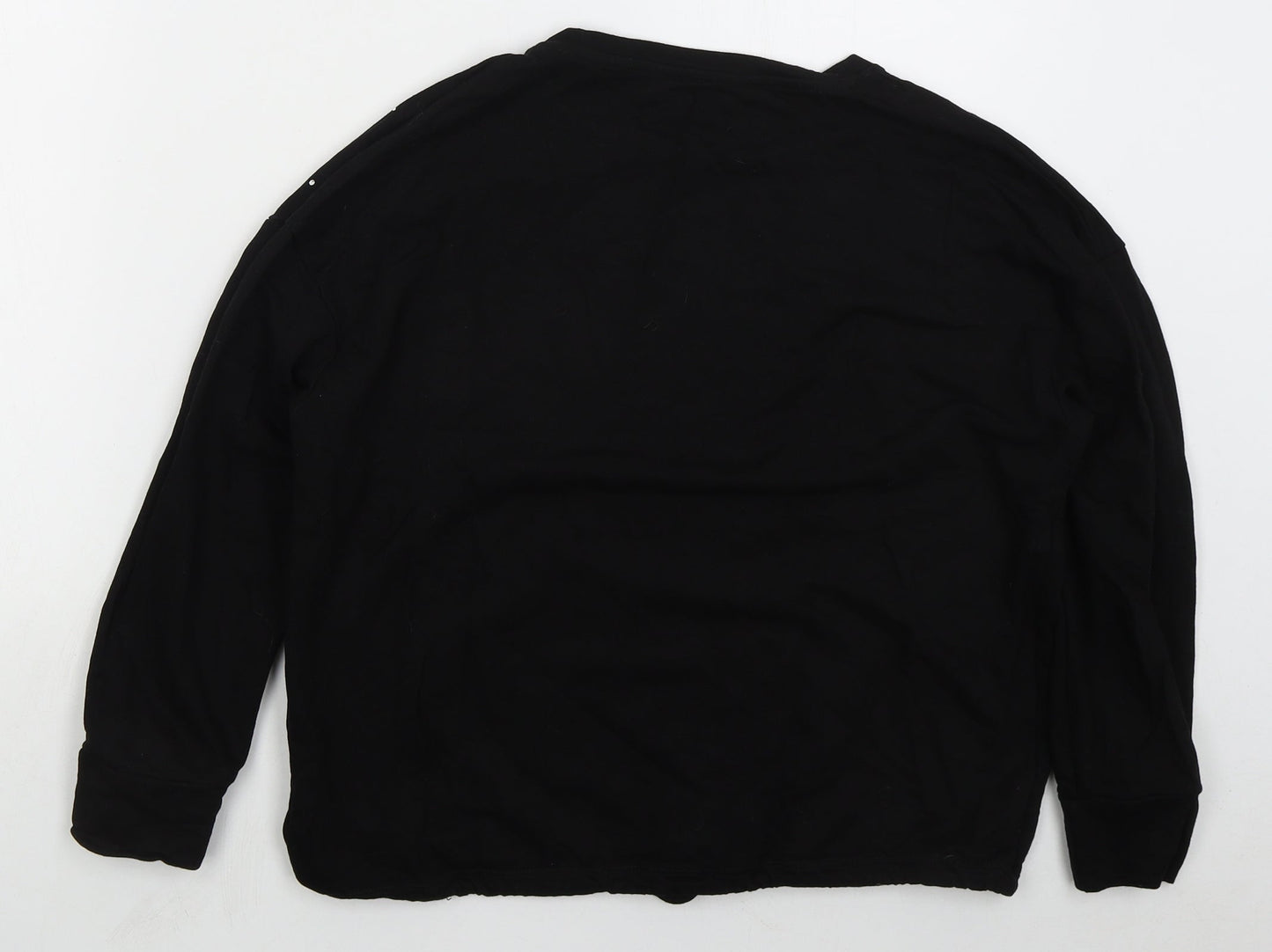 F&F Womens Black  Viscose Pullover Sweatshirt Size 12  Pullover