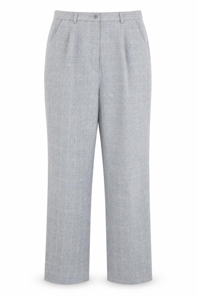 Cotswold Womens Blue Check Polyester Trousers  Size 12 L29 in Regular Button
