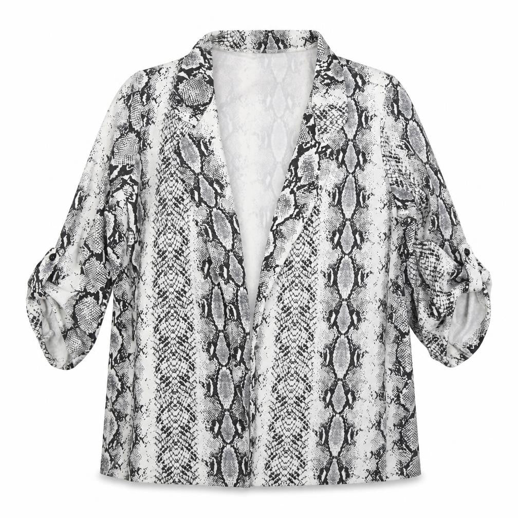 New Look Womens Grey Animal Print  Jacket  Size 10