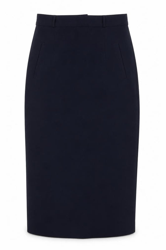 Lakeland Womens Blue  Polyester Straight & Pencil Skirt Size 12   Button