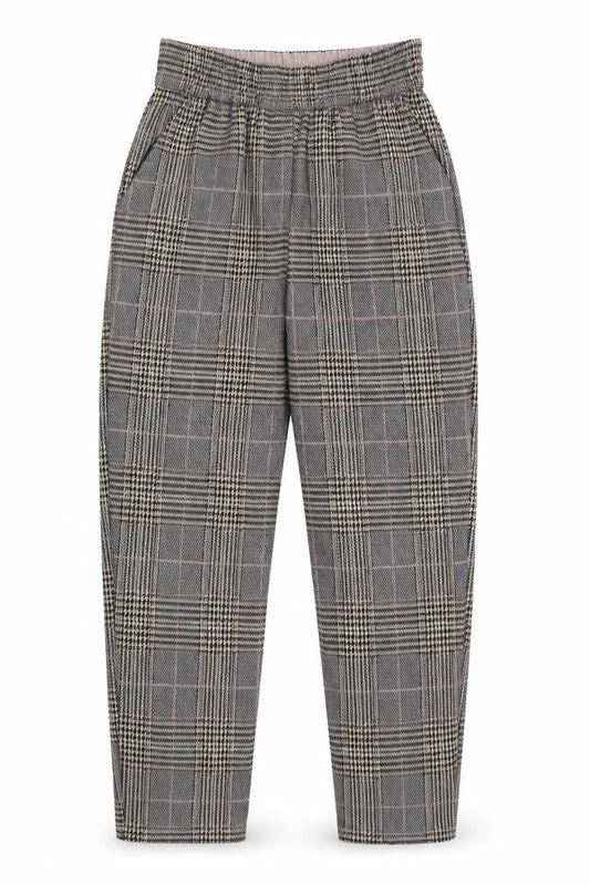 Primarl Womens Beige Check Polyester Trousers  Size 4 L25 in Regular