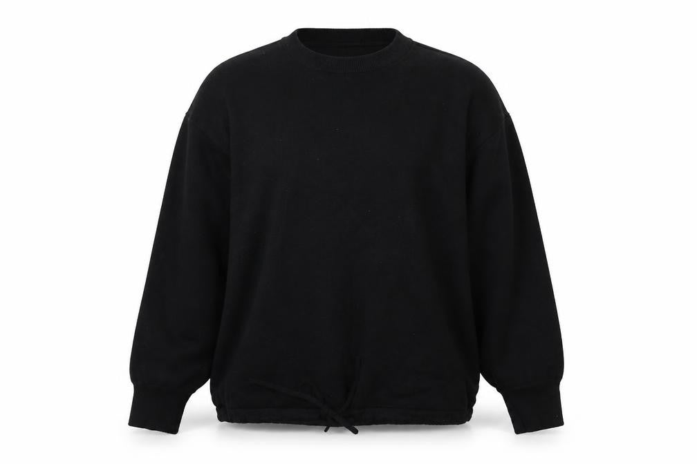 Primark Womens Black Crew Neck  Viscose Pullover Jumper Size 12